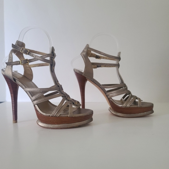 STUART WEITZMAN OPEN TOE PLATFORM HEELS SIZE 7 - Picture 10 of 10